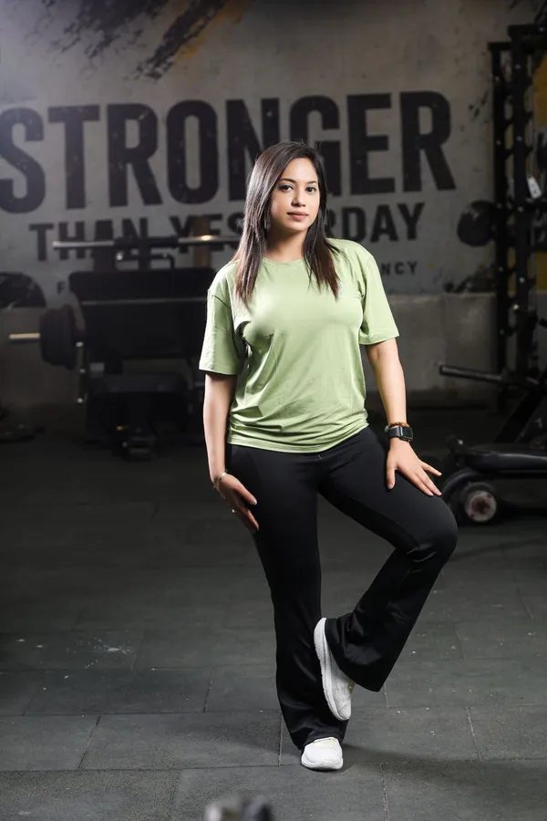 Mint_Green_Lycra_/_Spandex_Blend_T_Shirt_For_Women