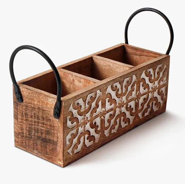 Wood_Iron_Modern_3_Compartment_Cutlery_Holder