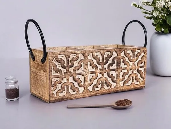 Wood_Iron_Modern_3_Compartment_Cutlery_Holder