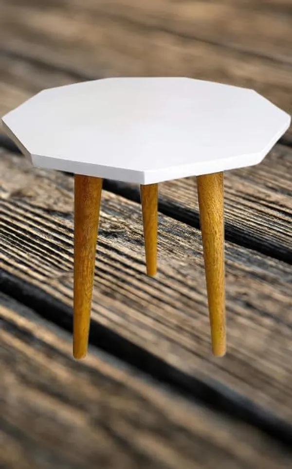 Mango_Wood_Mdf_Modern_Hexagonal_Side_Table