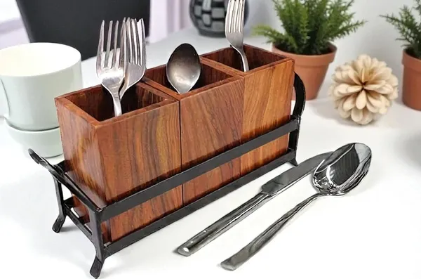 Rosewood_And_Iron_Natural_Cutlery_Holder_Stand