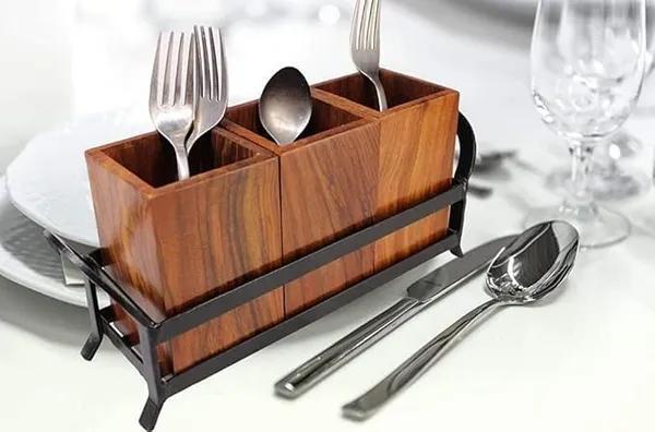 Rosewood_And_Iron_Natural_Cutlery_Holder_Stand