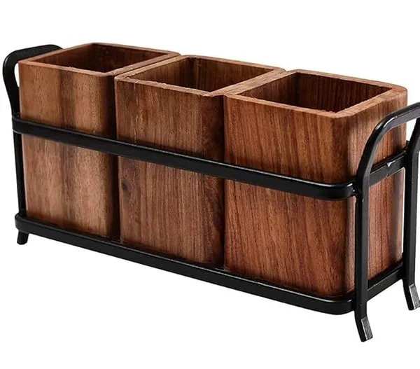 Rosewood_And_Iron_Natural_Cutlery_Holder_Stand