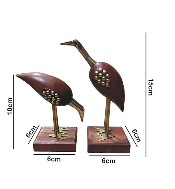Wood_Brass_Swan_Pair_Figurine