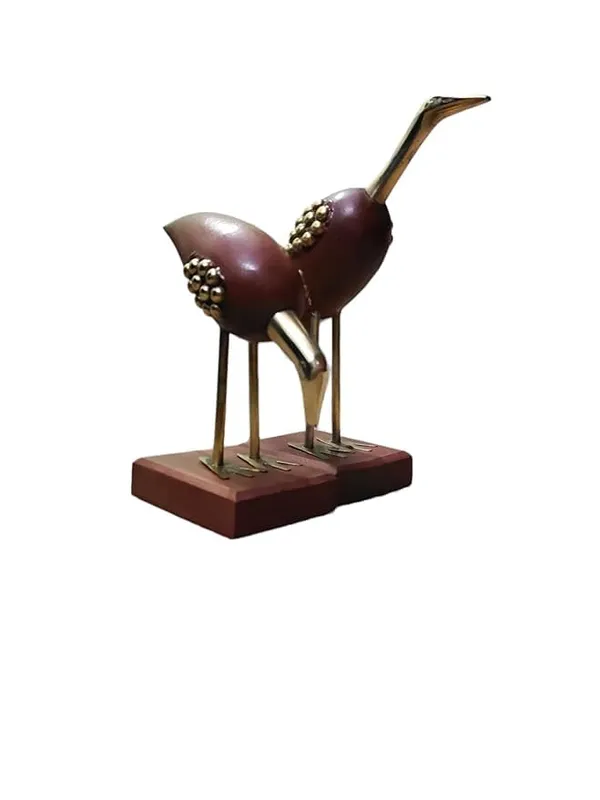 Wood_Brass_Swan_Pair_Figurine