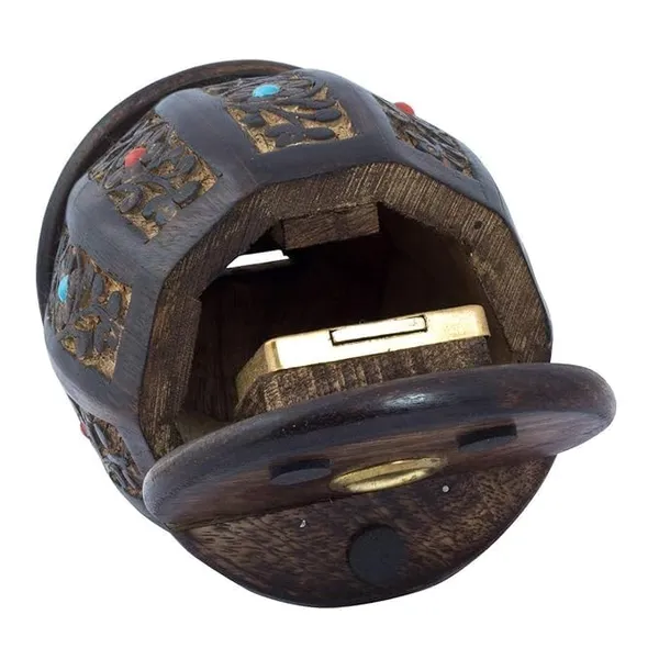 Mango_Wood_Black_Barrel_Shaped_Piggy_Bank