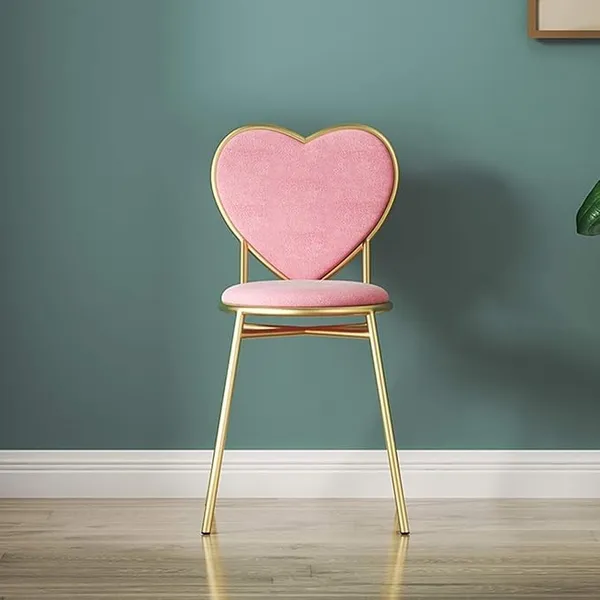 Velvet_Metal_Pink_Heart_Shape_Accent_Chair_Gold_Legs