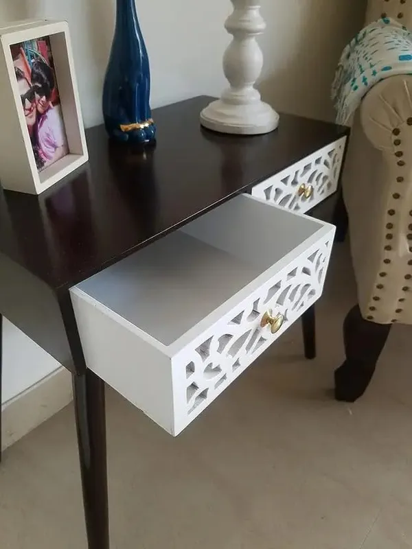 Wood_And_Mdf_Modern_Brown_White_Side_Table_With_Drawer