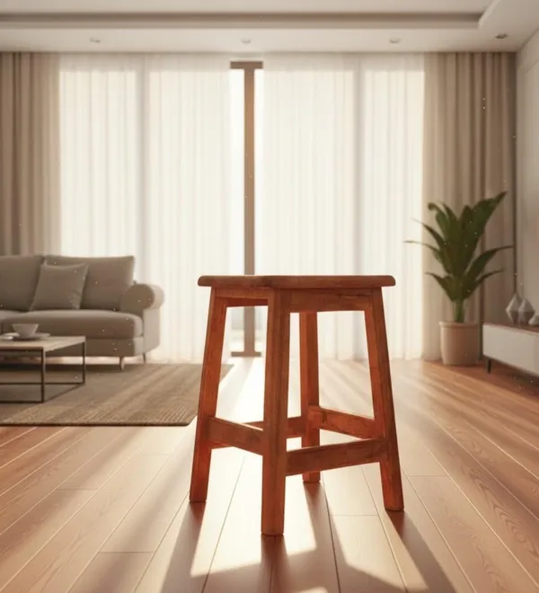 Mango_Wood_Modern_Natural_Four_Leg_Stool