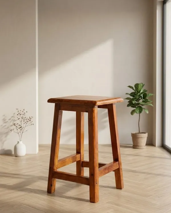 Mango_Wood_Modern_Natural_Four_Leg_Stool