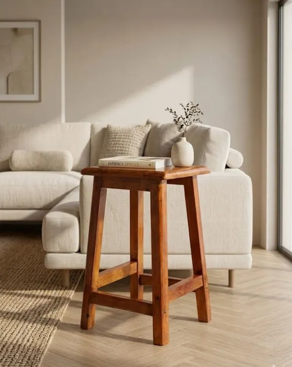 Mango_Wood_Modern_Natural_Four_Leg_Stool