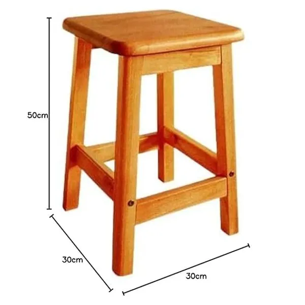 Mango_Wood_Modern_Natural_Four_Leg_Stool