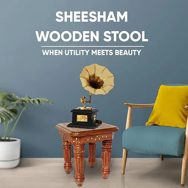 Wood_Brass_Ethnic_Brass_Inlay_Stool
