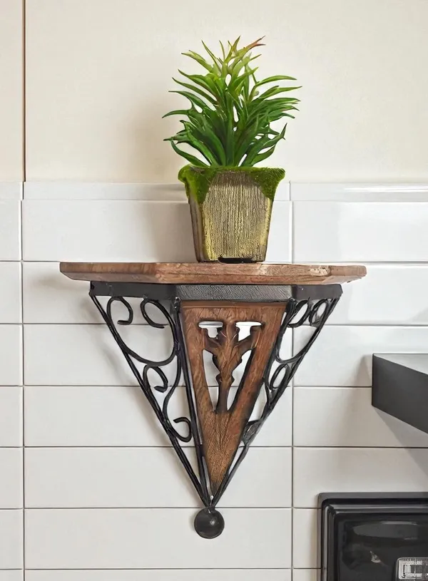 Wood_And_Iron_Modern_V-Shape_Decorative_Wall_Shelf_Bracket