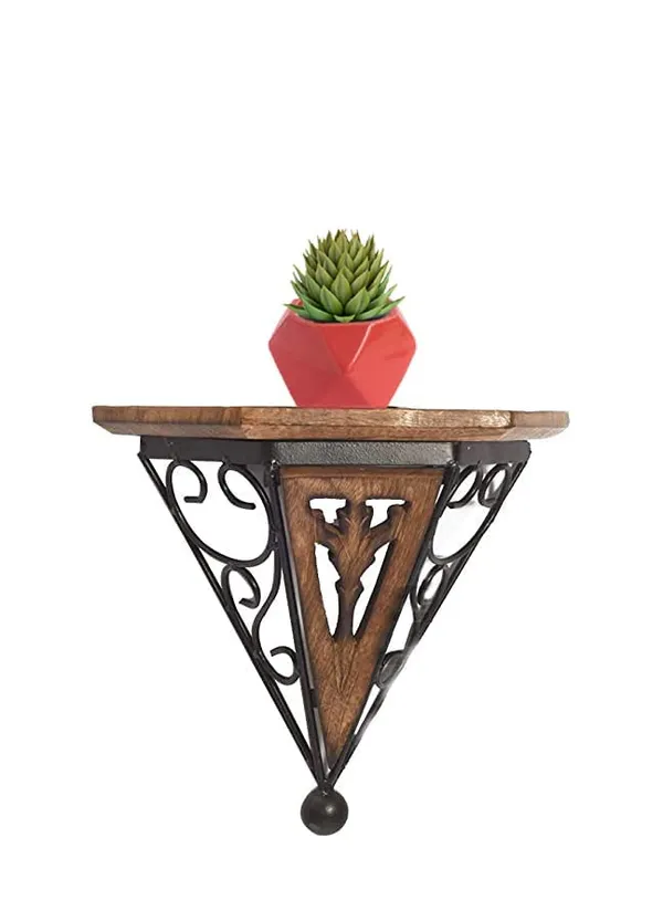 Wood_And_Iron_Modern_V-Shape_Decorative_Wall_Shelf_Bracket