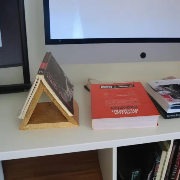 Mango_Wood_Walnut_Finish_Triangle_Book_Stand_With_Eyeglass_Holder