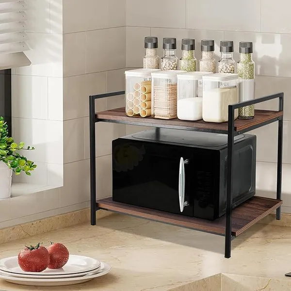 Wood_Iron_Rustic_Brown_Black_Bookcase_With_Shelves