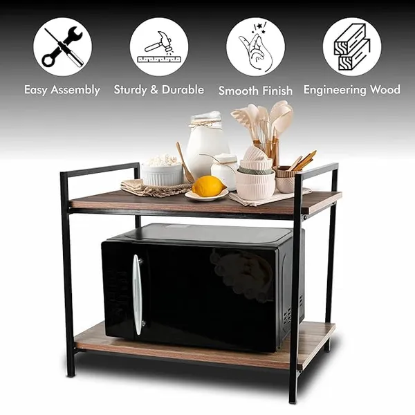 Wood_Iron_Rustic_Brown_Black_Bookcase_With_Shelves