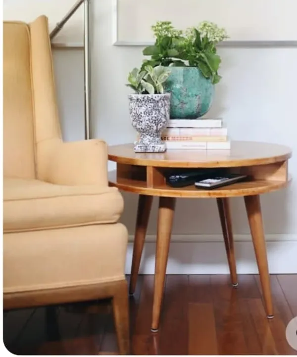 Mango_Wood_Mid_Century_Round_Side_Table