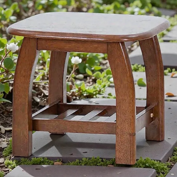 Wood_Rustic_Square_Stool