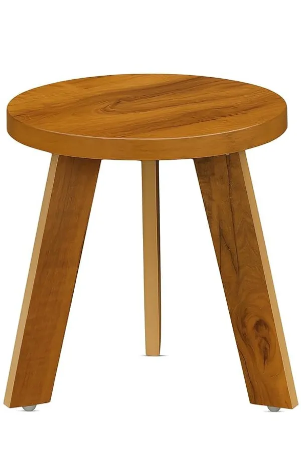 Wood_Rustic_Natural_Brown_Three-Leg_Round_Stool