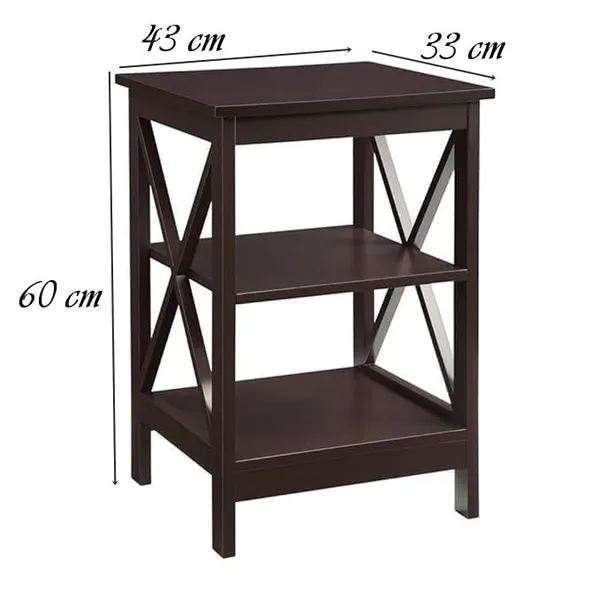 Wood_Dark_Brown_X_Frame_Three_Tier_End_Table