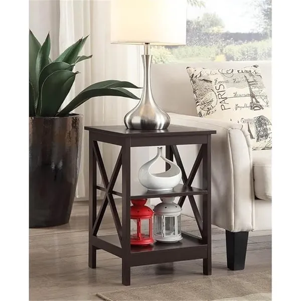 Wood_Dark_Brown_X_Frame_Three_Tier_End_Table