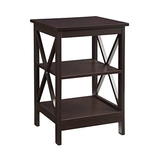 Wood_Dark_Brown_X_Frame_Three_Tier_End_Table