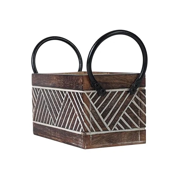 Mango_Wood_And_Iron_Geometric_Carved_Cutlery_Holder_With_Handles