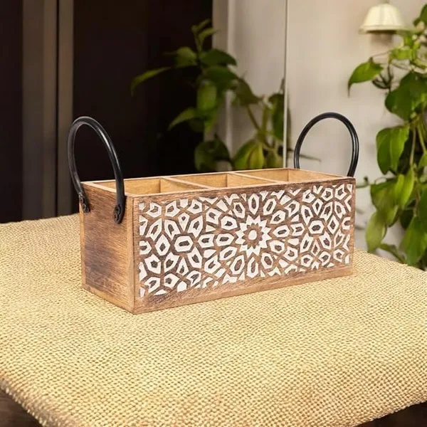 Iron_And_Wood_Natural_Multi-Compartment_Cutlery_Holder