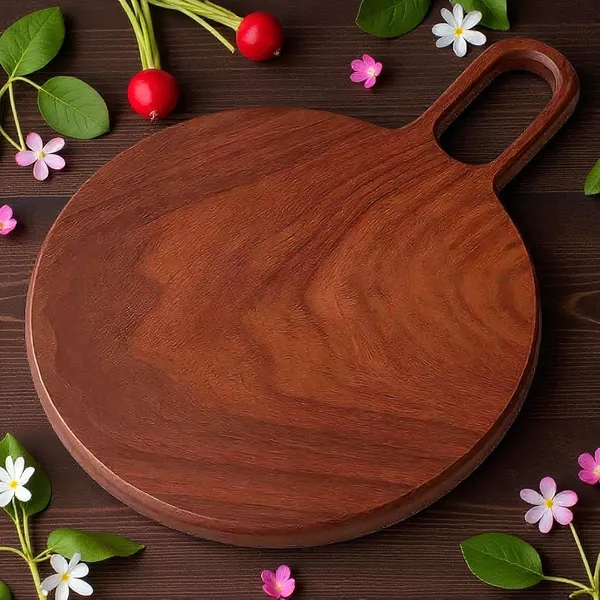 Rosewood_Natural_Brown_Round_Chopping_Board_With_Handle