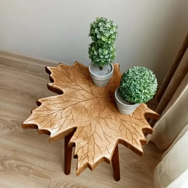 Mango_Wood_Natural_Leaf_Shape_Coffee_Table