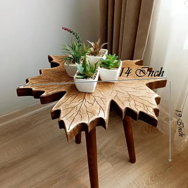 Mango_Wood_Natural_Leaf_Shape_Coffee_Table