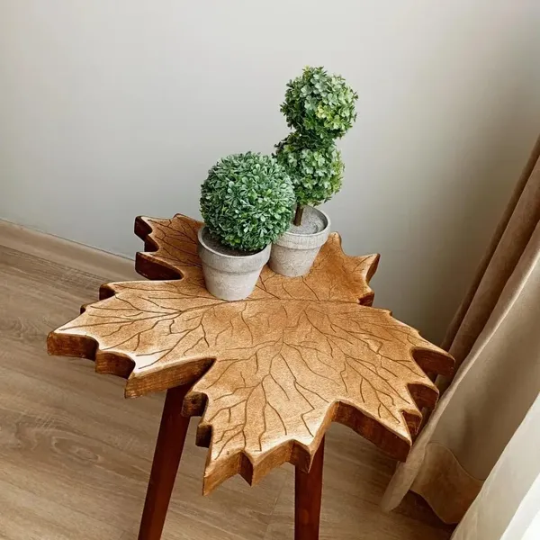 Mango_Wood_Natural_Leaf_Shape_Coffee_Table