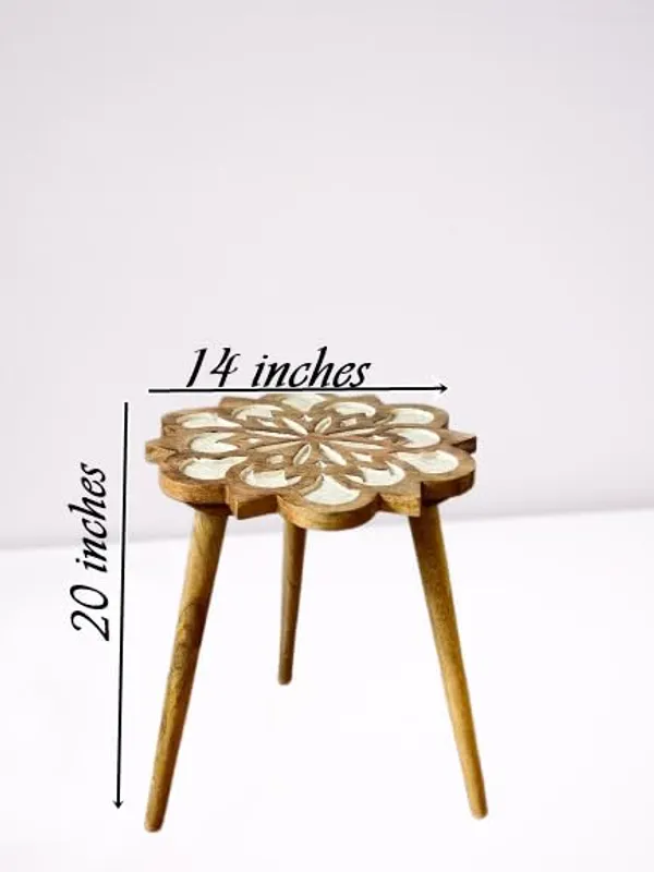 Mango_Wood_Handcrafted_Flower_Shape_Coffee_Table