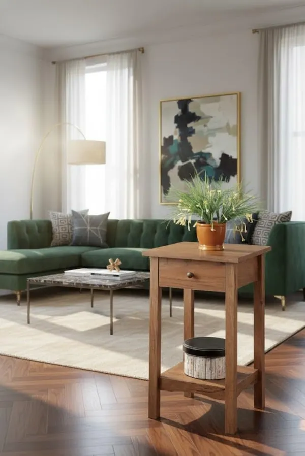 Wood_Natural_Brown_Side_Table_With_Drawer_And_Shelf
