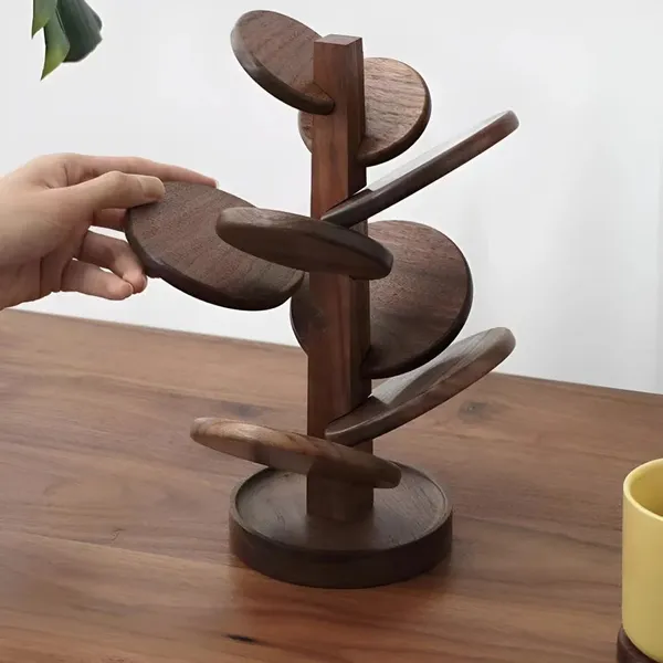 Wood_Modern_Round_Coaster_Set_With_Tree_Shape_Stand