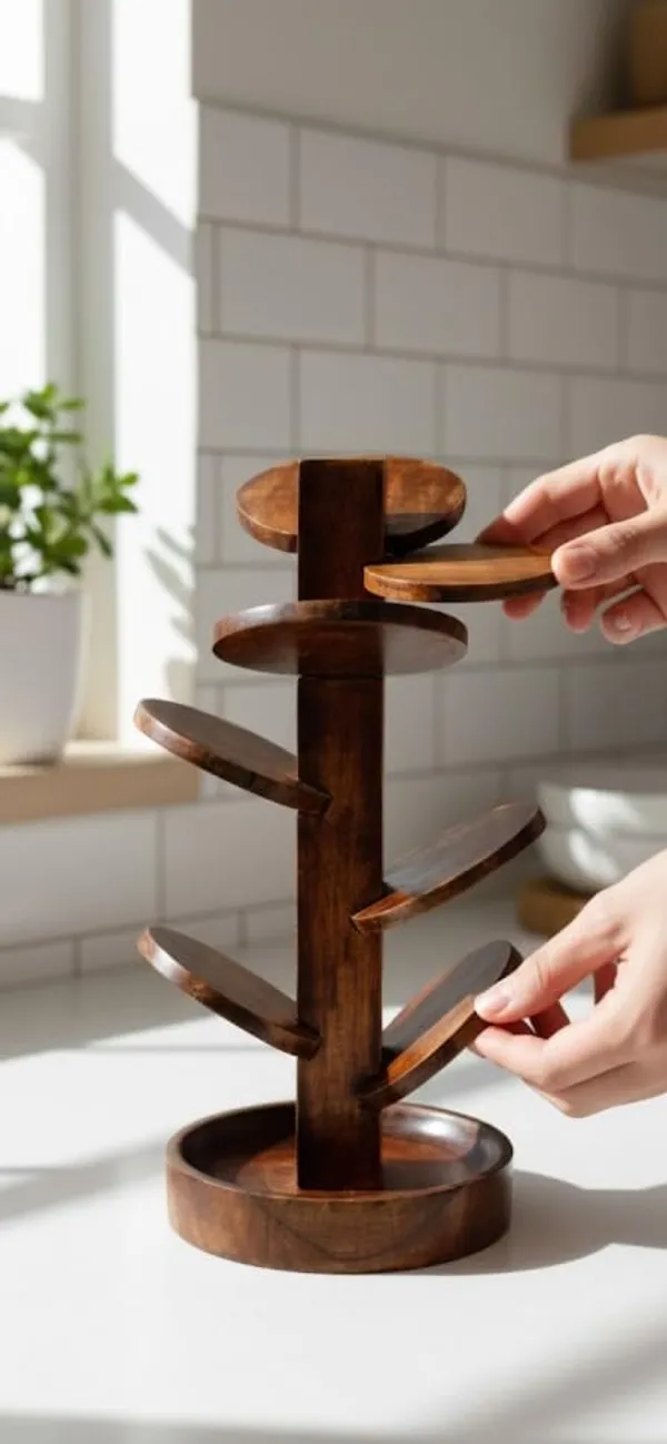 Wood_Modern_Round_Coaster_Set_With_Tree_Shape_Stand