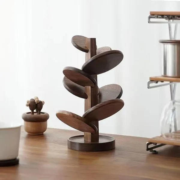Wood_Modern_Round_Coaster_Set_With_Tree_Shape_Stand