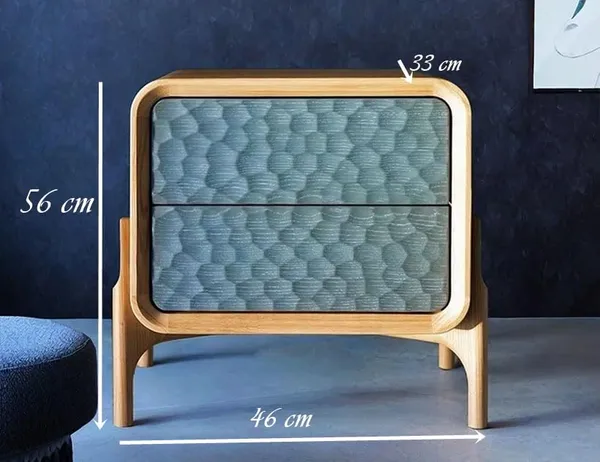 Wood_Modern_Natural_Blue_Two_Drawer_End_Table