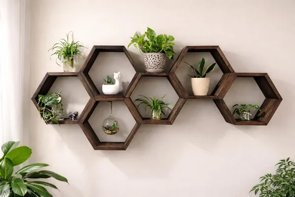 Mango_Wood_Natural_Hexagon_Wall_Shelves_Set_Of_6