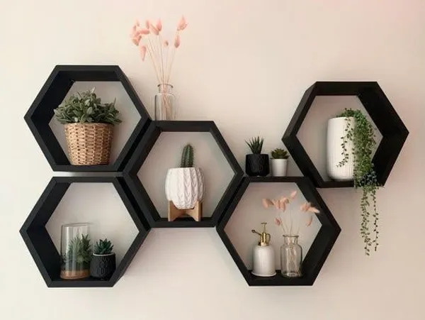 Mdf_Modern_Hexagon_Floating_Wall_Shelf_Set_Of_5