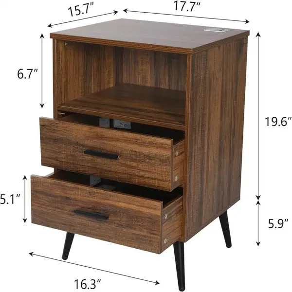 Mango_Wood_Natural_Two_Drawer_Bedside_Table