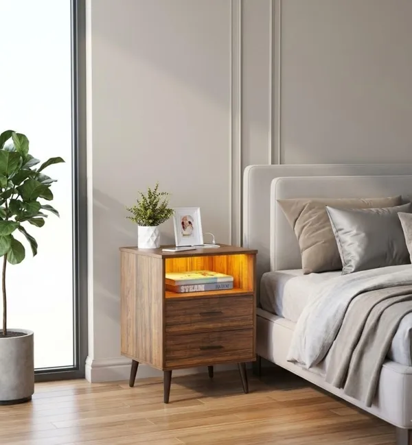 Mango_Wood_Natural_Two_Drawer_Bedside_Table