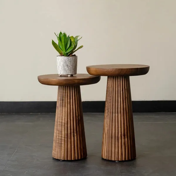 Mango_Wood_Modern_Brown_Round_Bedside_Table
