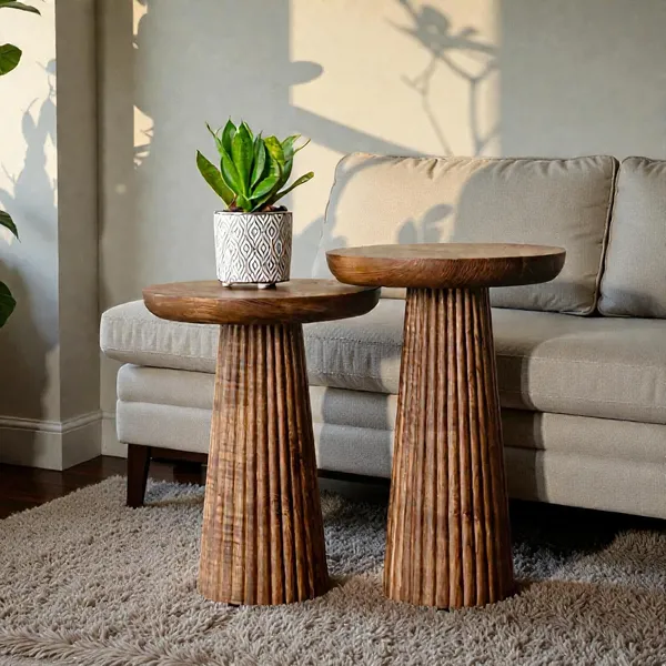 Mango_Wood_Modern_Brown_Round_Bedside_Table