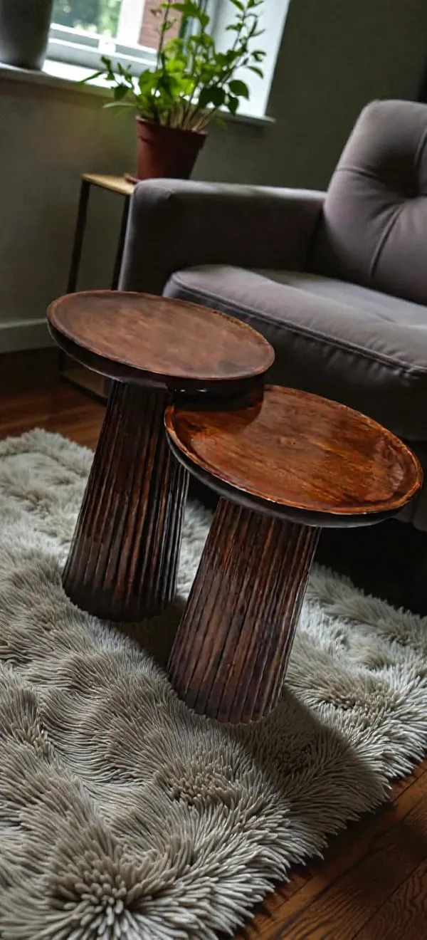 Mango_Wood_Modern_Brown_Round_Bedside_Table