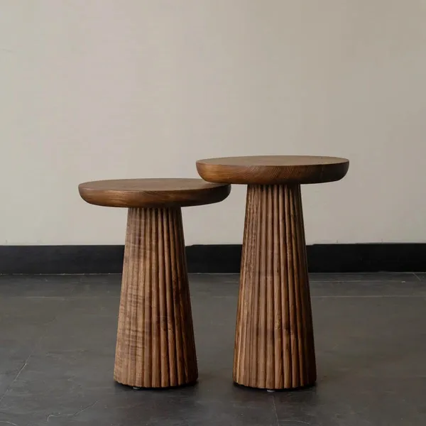 Mango_Wood_Modern_Brown_Round_Bedside_Table