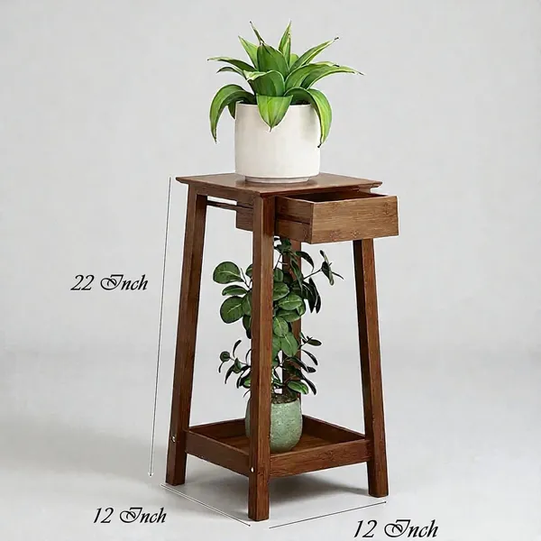 Wood_Brown_Modern_Storage_Stool_With_Drawer_And_Shelf