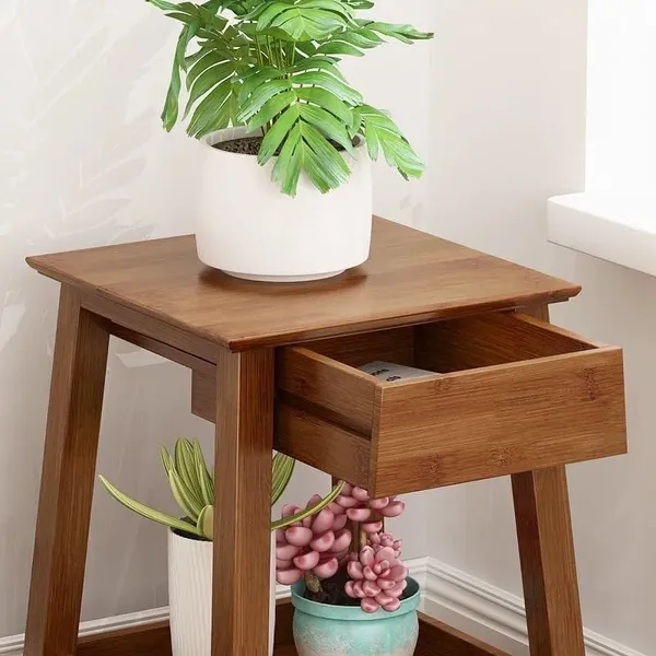 Wood_Brown_Modern_Storage_Stool_With_Drawer_And_Shelf